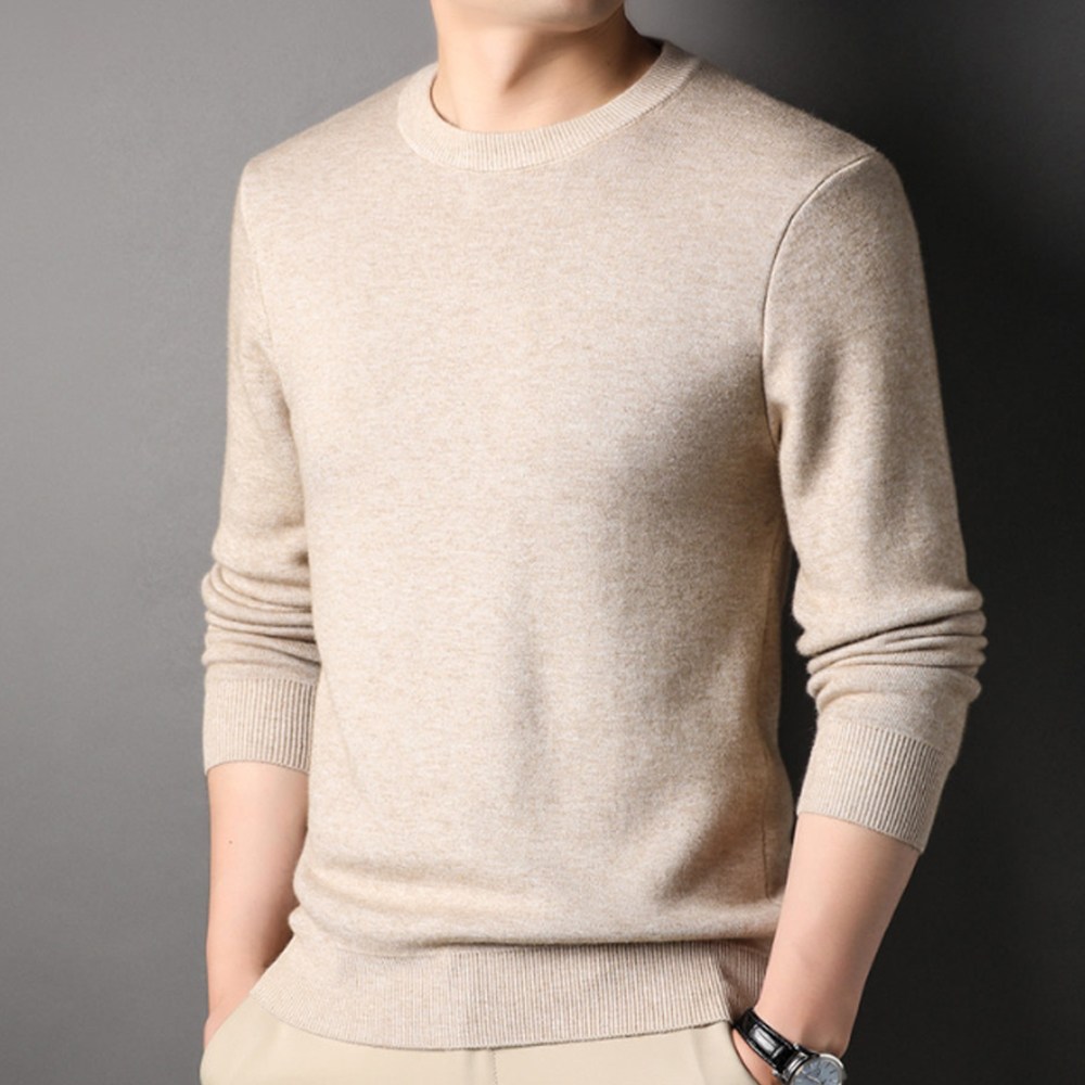 코마드 남자 U넥 라운드 베이직 니트