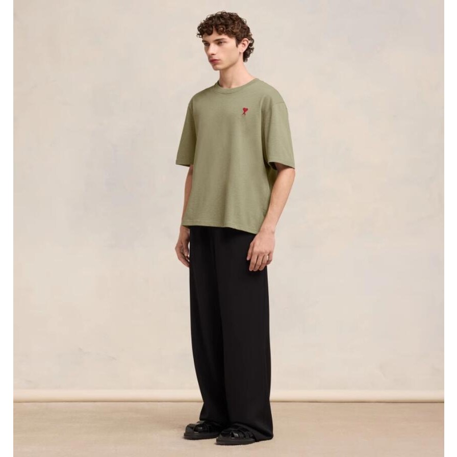 아미 스몰 하트 로고 남성 반팔 티셔츠